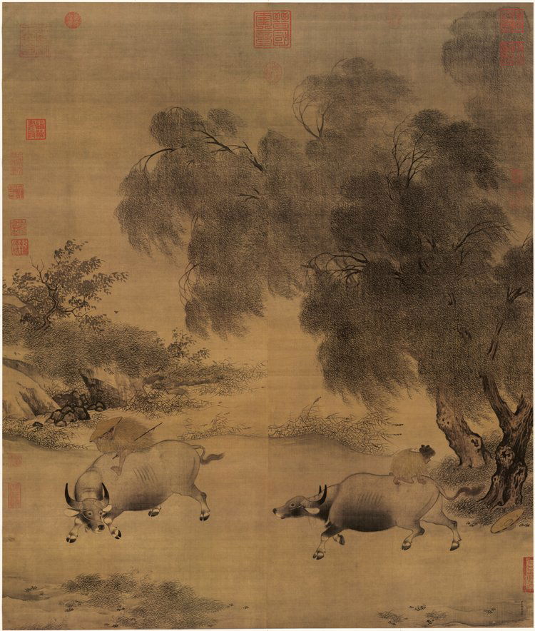 Chinese ancient painting silk scroll (1 of 4)
