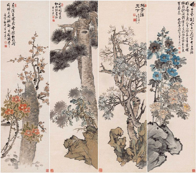 Chinese ancient painting scroll (1 of 6)