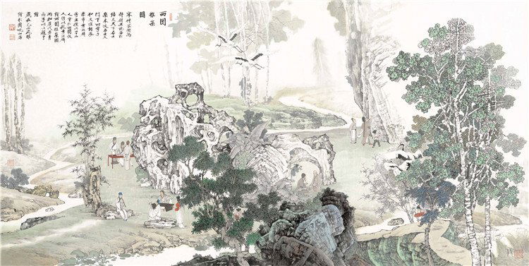 Chinese ancient painting scroll (1 of 4)