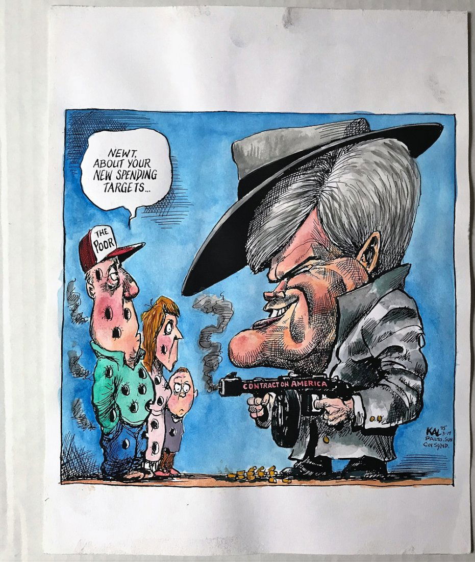 Kevin Kallaugher(KAL) Original Editorial/Political (1 of 8)