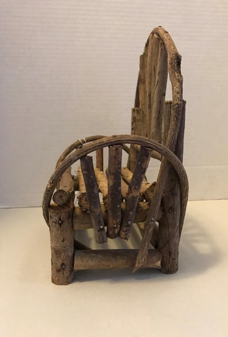 Antique Rustic Adirondack Dollhouse Stick Chair (1 of 11)