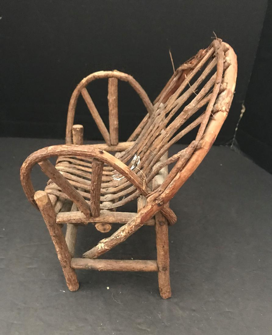 Antique Rustic Adirondack Dollhouse Stick Chair (1 of 5)