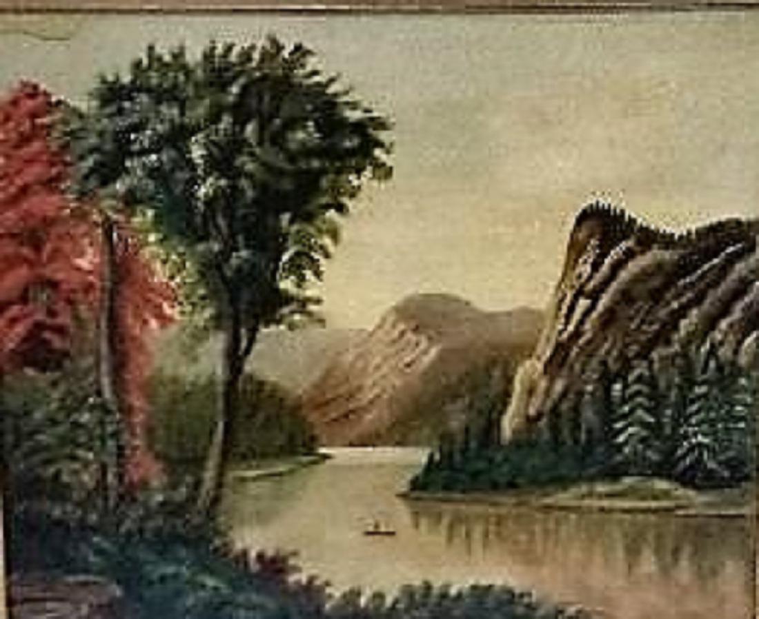 19thC Hudson River Oil on Board (1 of 8)