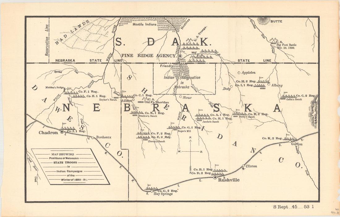 MAP - Nebraska & South Dakota. U.S. Gov. (1 of 1)