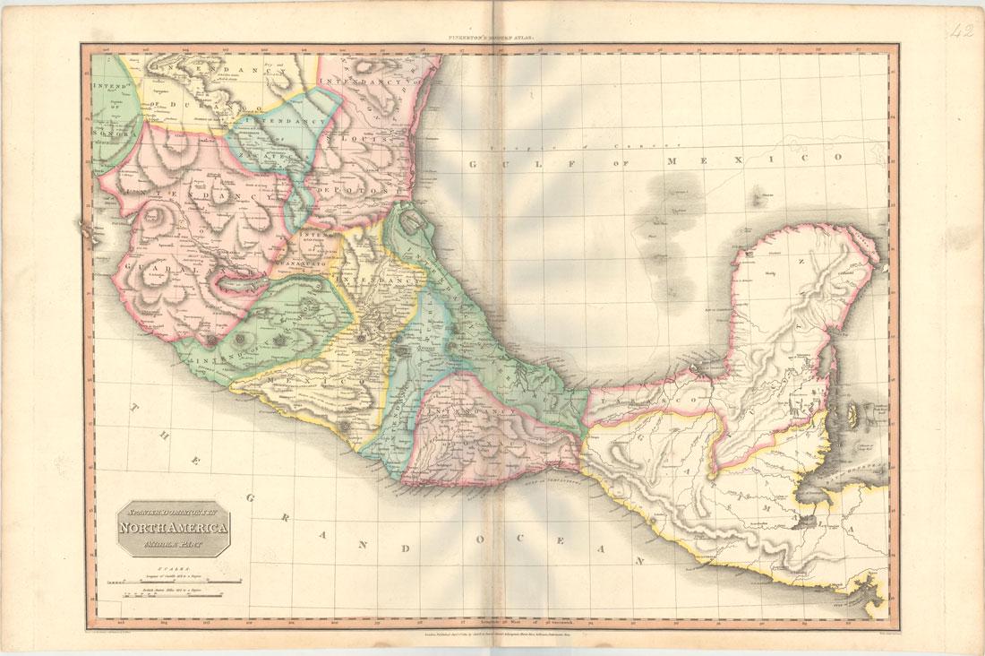 MAP - Mexico, Belize & Guatemala. Pinkerton (1 of 1)