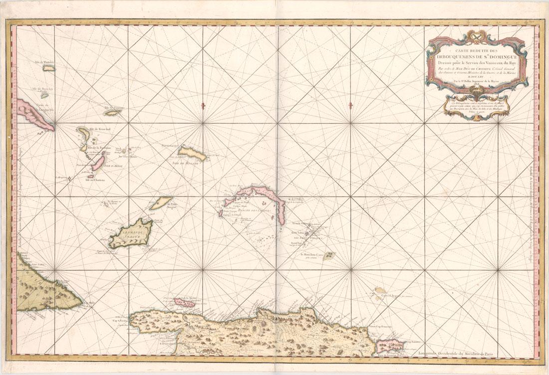 MAP - Hispaniola & Bahamas. Bellin (1 of 1)