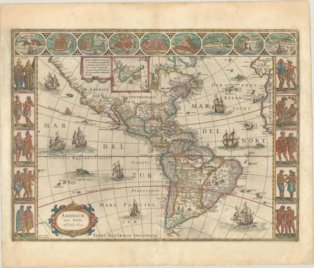 MAP, Western Hemisphere, Blaeu (1 of 2)
