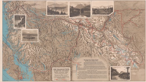 MAP, USA & Canada, Railroad Co.