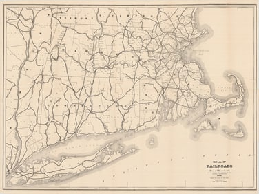 MAP, New England USA, Rand, Avery & Co.