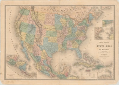 MAP, USA & Mexico, Andriveau-Goujon