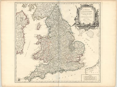 MAP, England & Wales, Robert de Vaugondy
