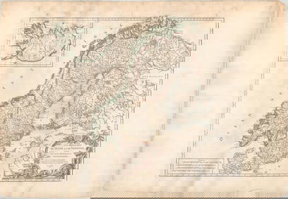 MAP, Scandinavia, Robert de Vaugondy