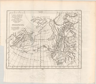 MAP, North Pacific Ocean, Robert de Vaugondy
