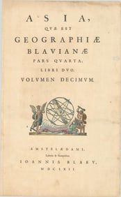 ENGRAVING, Title Pages, Blaeu