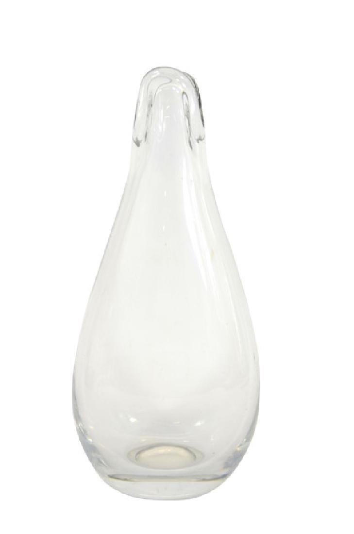 Per Lutken for Holmegaard, a large colourless glass: Per Lutken for Holmegaard, a large colourless glass beak vase, 1951, etched mark and dated, 30.5cm high