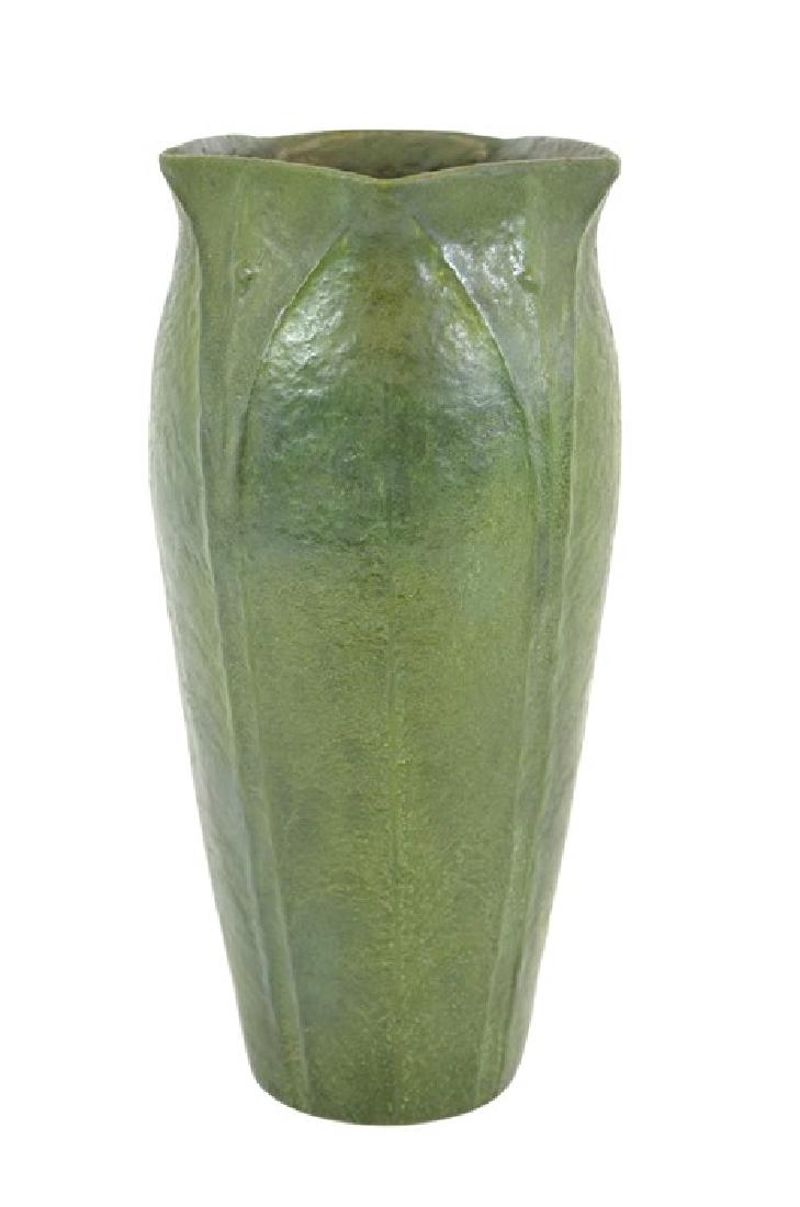 Grueby, an American Art Pottery vase, circa 1899, green (1 of 6)