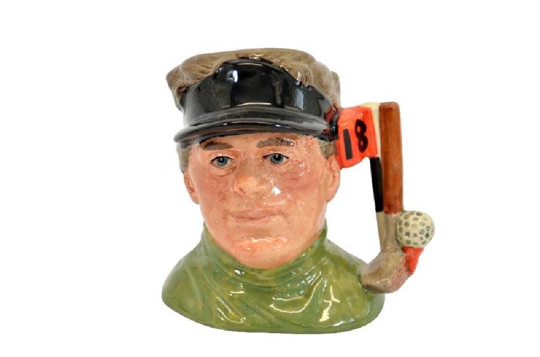 A Royal Doulton small prototype character jug, Golfer, (1 of 3)