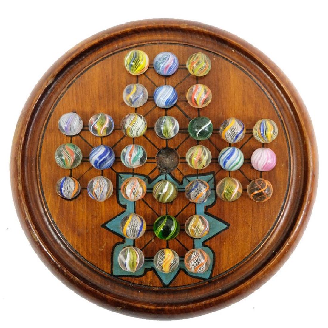 A small Victorian solitaire board with German Tactics (1 of 1)