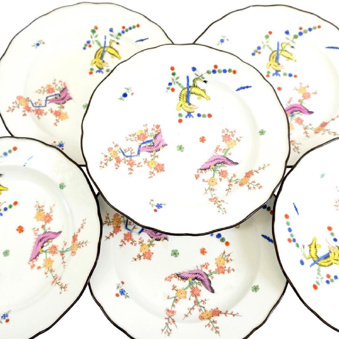 A set of six Meissen Kakiemon soup plates, painted in (1 of 9)