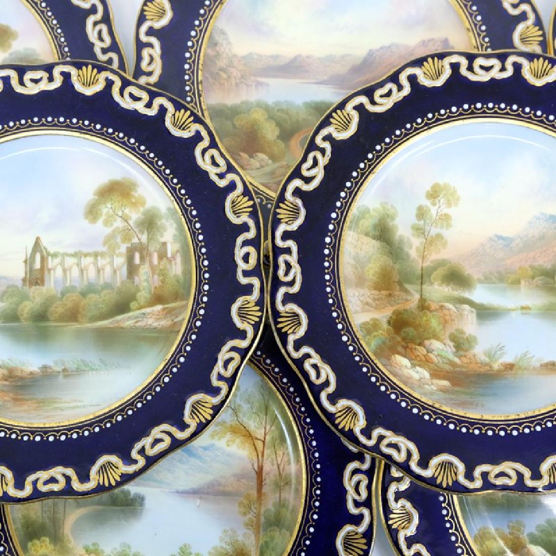 An Aynsley hand painted dessert service, 3684, each (1 of 11)