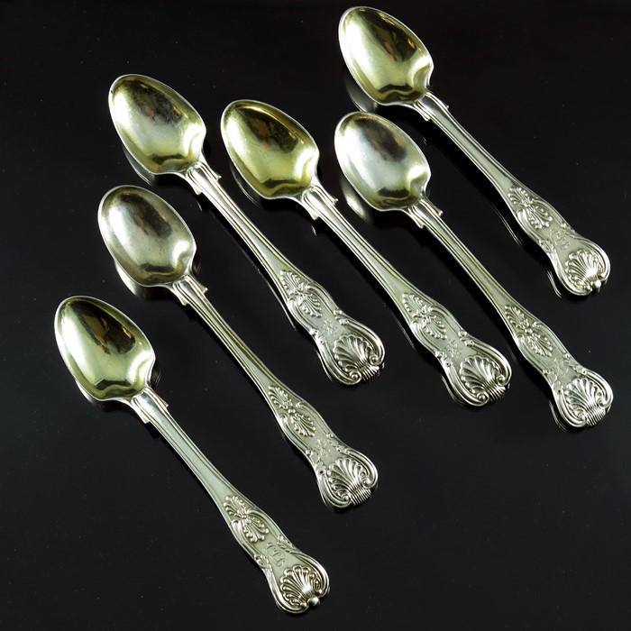 A matched set of six George IV and later silver egg (1 of 5)