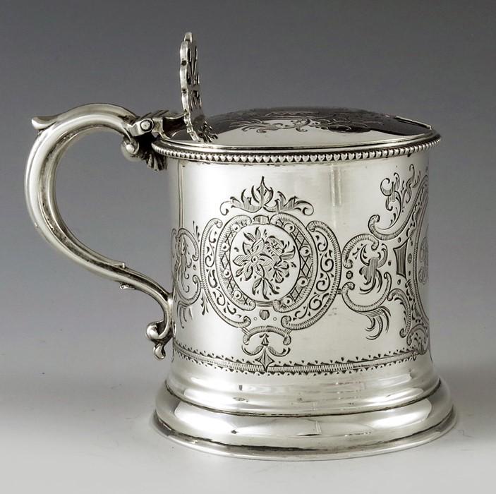 Joseph Angell, London 1857, a Victorian silver mustard (1 of 8)