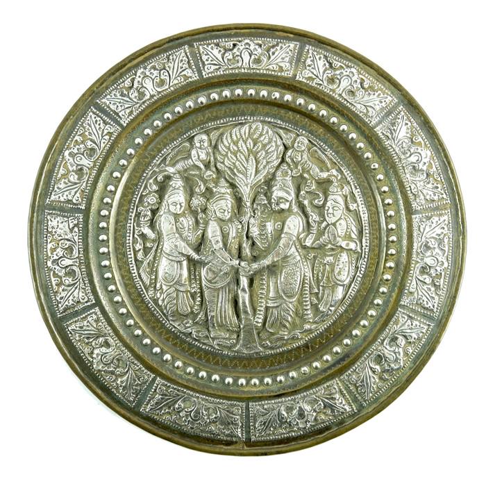 An Indian silver and bronze plaque, 19th century or (1 of 3)