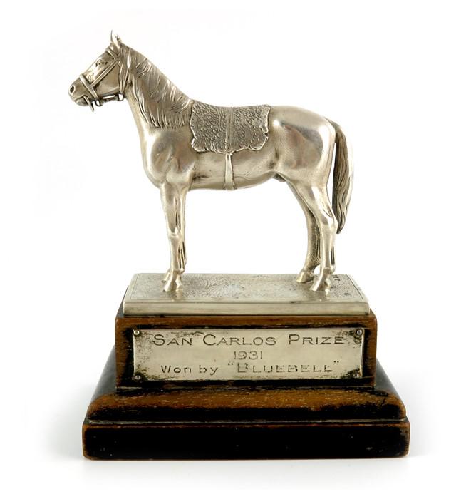 A George V silver figure of a race horse, Goldsmiths (1 of 4)