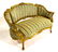 A Louis XV style carved giltwood settee, three panelled - 3
