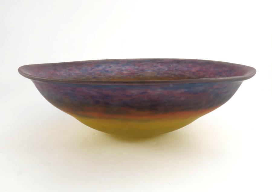 Muller Freres, a pate de verre glass light shade, (1 of 4)