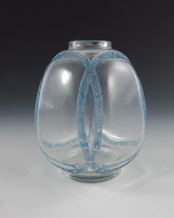 Rene Lalique, a Guirlandes de Roses glass vase, model (1 of 4)