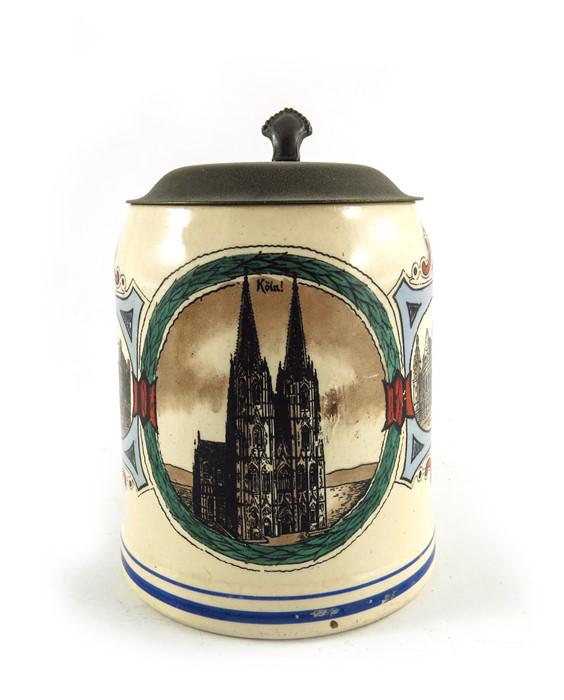 Mettlach, Villeroy and Boch, a half litre stein, (1 of 6)