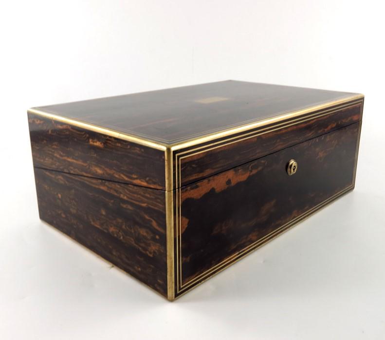 A Victorian coramandel wood writing slope, Lund of (1 of 15)