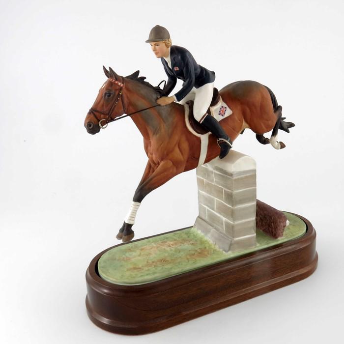 Doris Lindner for Royal Worcester, Stroller and Marion: Doris Lindner for Royal Worcester, Stroller and Marion Coakes, painted porcelain figure on wooden base, number 109, with certificate, 30cm high