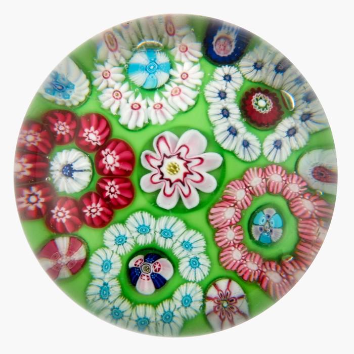 Clichy, patterned millefiori paperweight, large central (1 of 4)