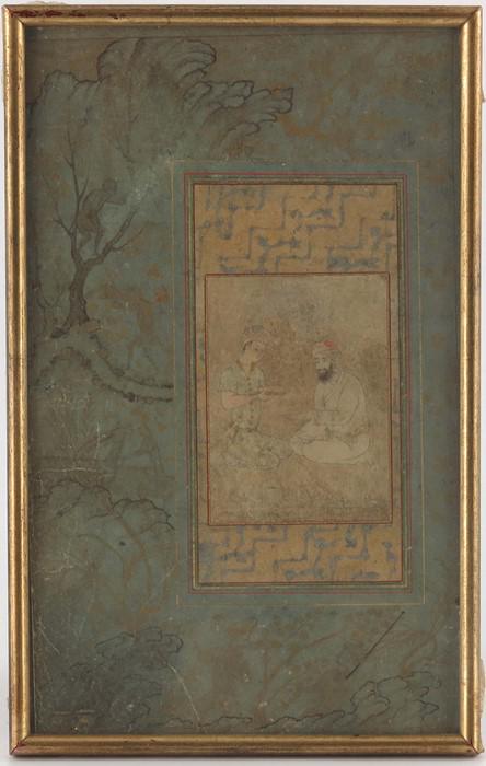 Persian School (18th century), Persian miniature of two (1 of 4)