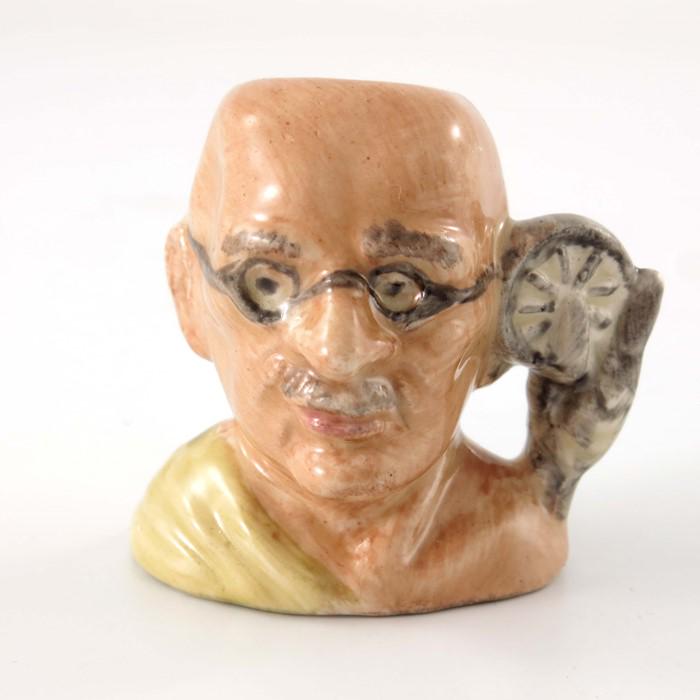 A Royal Doulton tiny prototype character jug, Gandhi, (1 of 3)