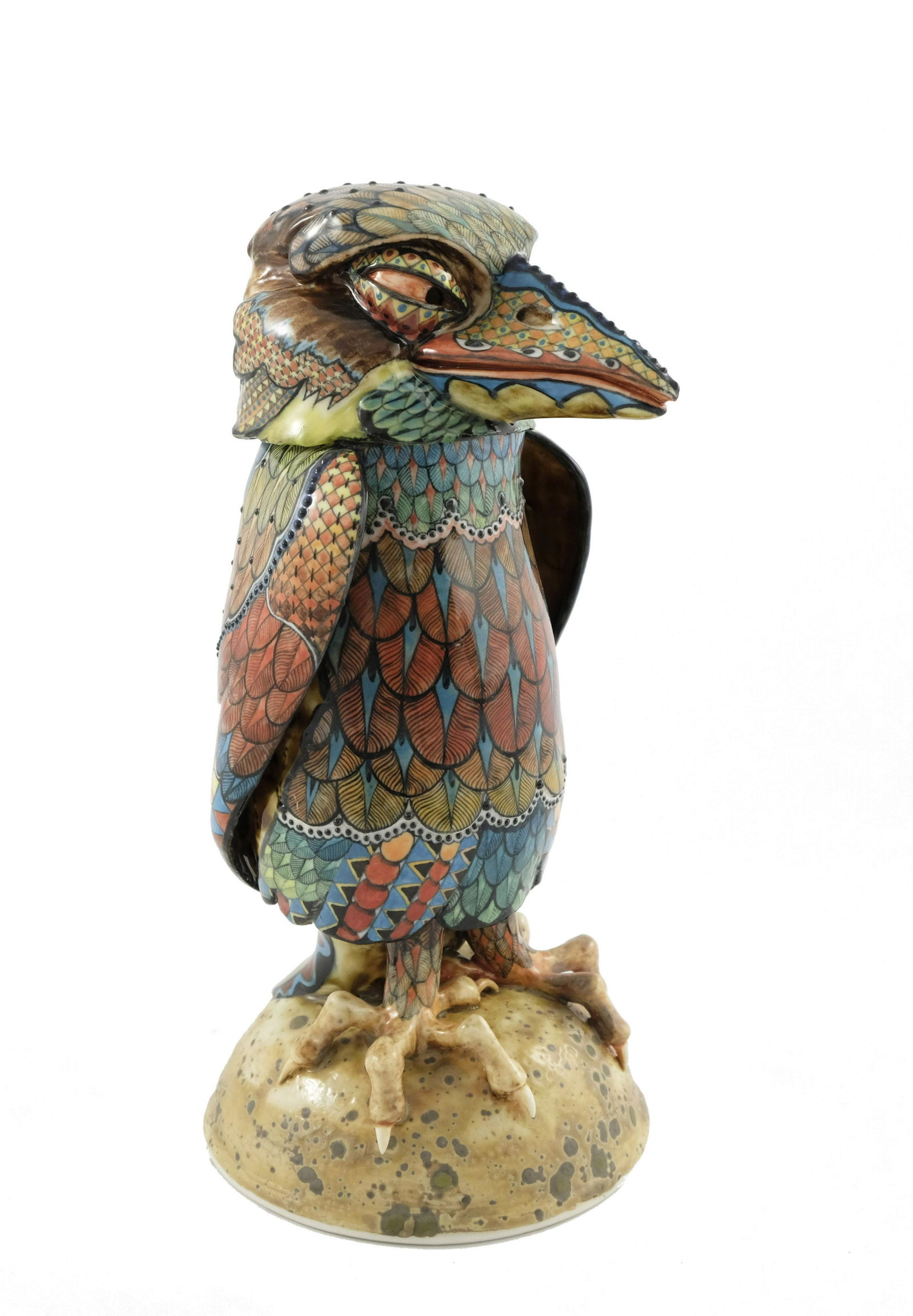 † David Burnham Smith, a modelled porcelain bird jar an (1 of 7)