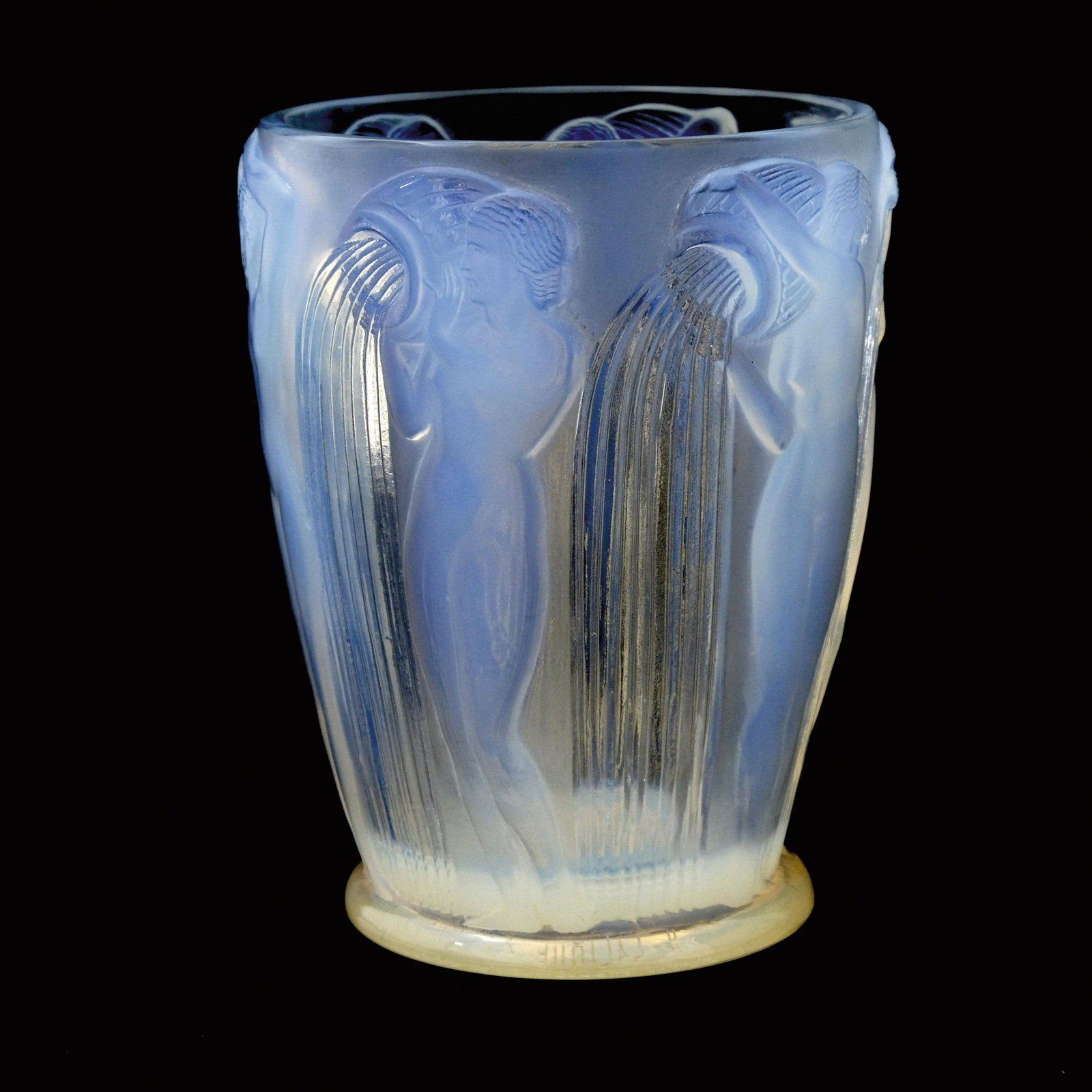 Rene Lalique, a Danaides opalescent glass vase, mo (1 of 9)