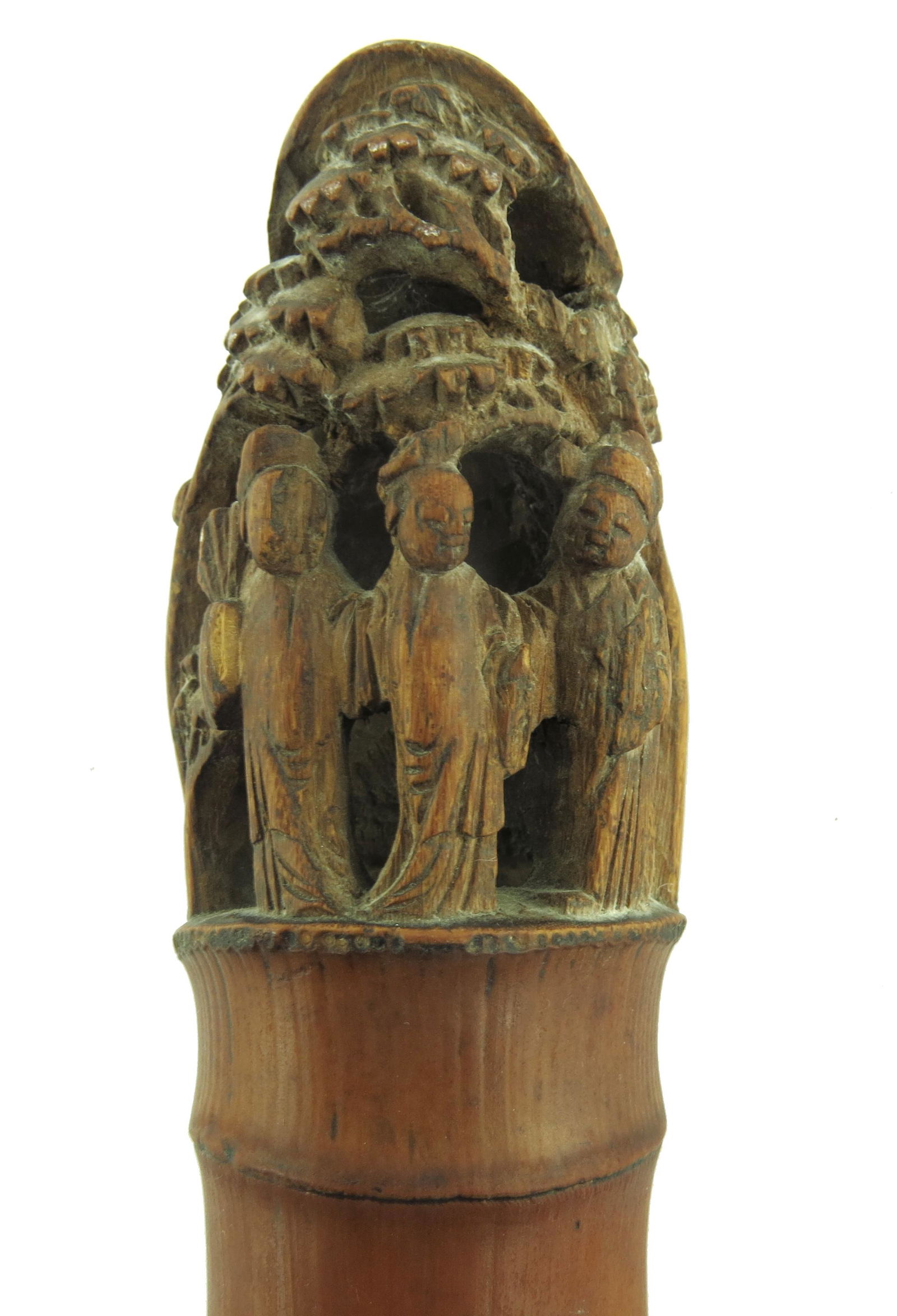 An oriental bamboo walking cane, early 2 (1 of 2)