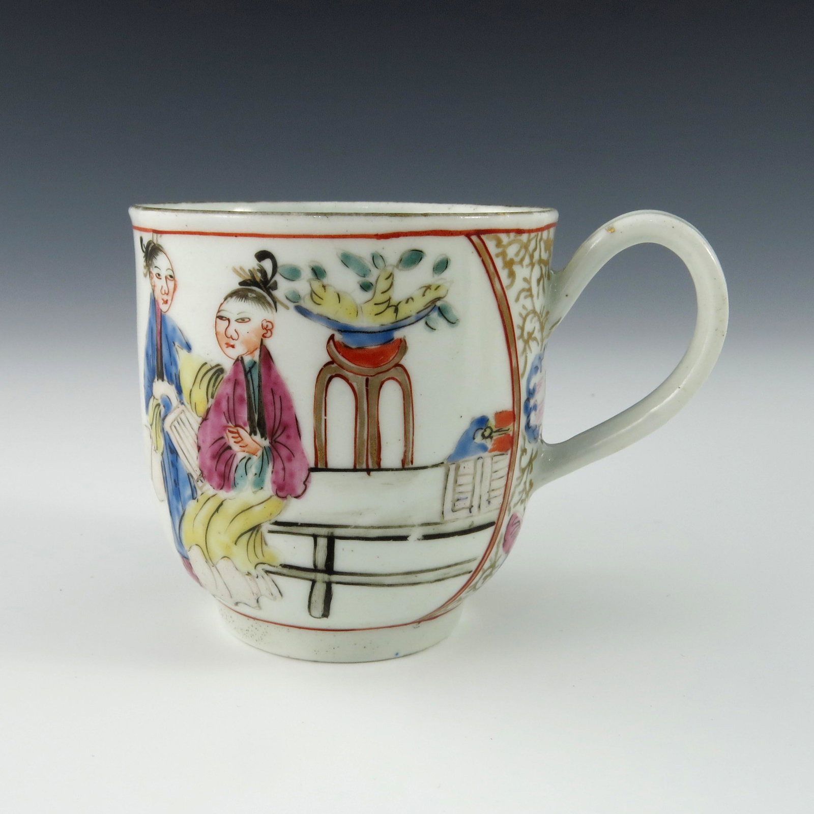 A Worcester polychrome coffee cup, circa (1 of 3)