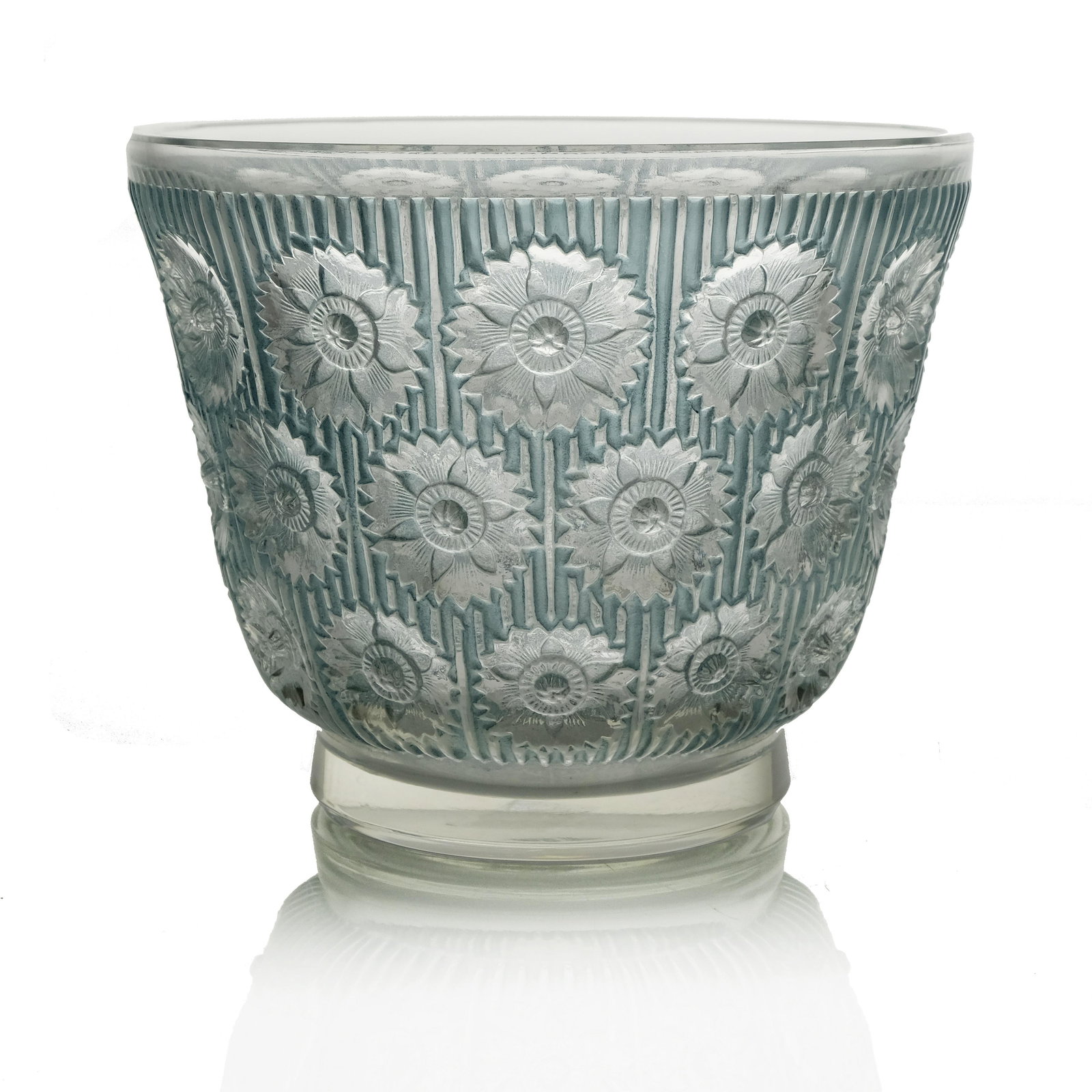 Rene Lalique, an Edelweiss glass vase, m (1 of 5)