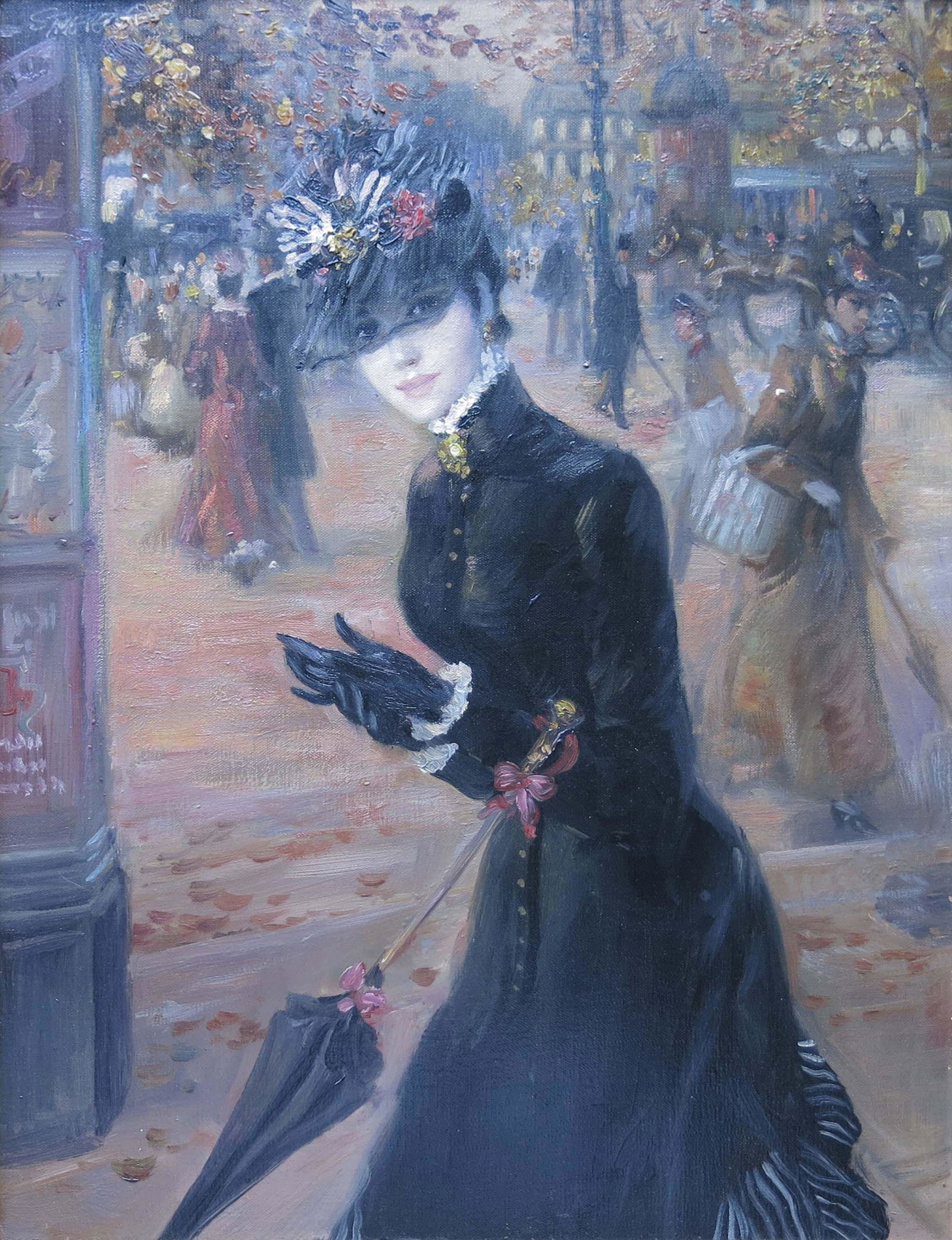 John Strevens (British, 1902-1990), L'Au: John Strevens (British, 1902-1990), L'Automne, signed and titled verso, oil on canvas, 43 by 34cm, gilt frame. Note: Artist Resale Rights apply