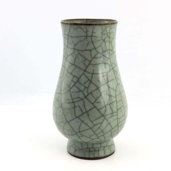 A Chinese pale grey crackle glaze balust (1 of 4)