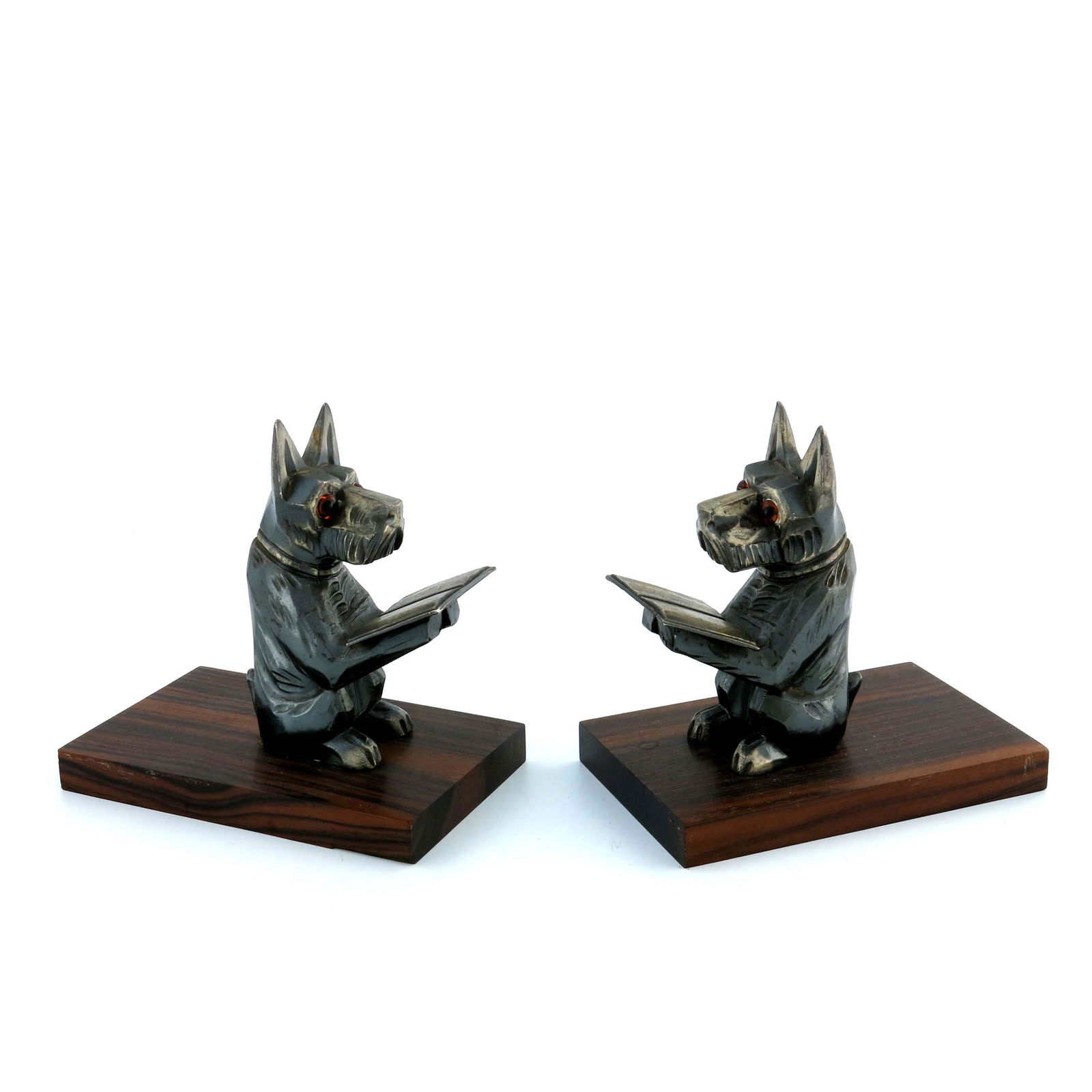 H Moreau, a pair of Art Deco art metal a (1 of 10)