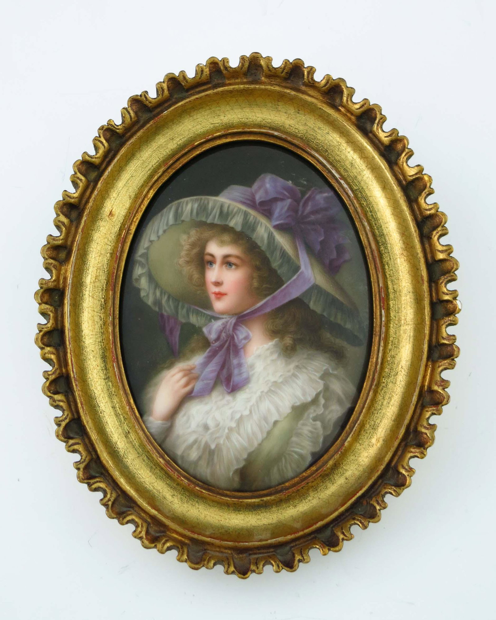 A late 19th Century Berlin porcelain ova (1 of 2)