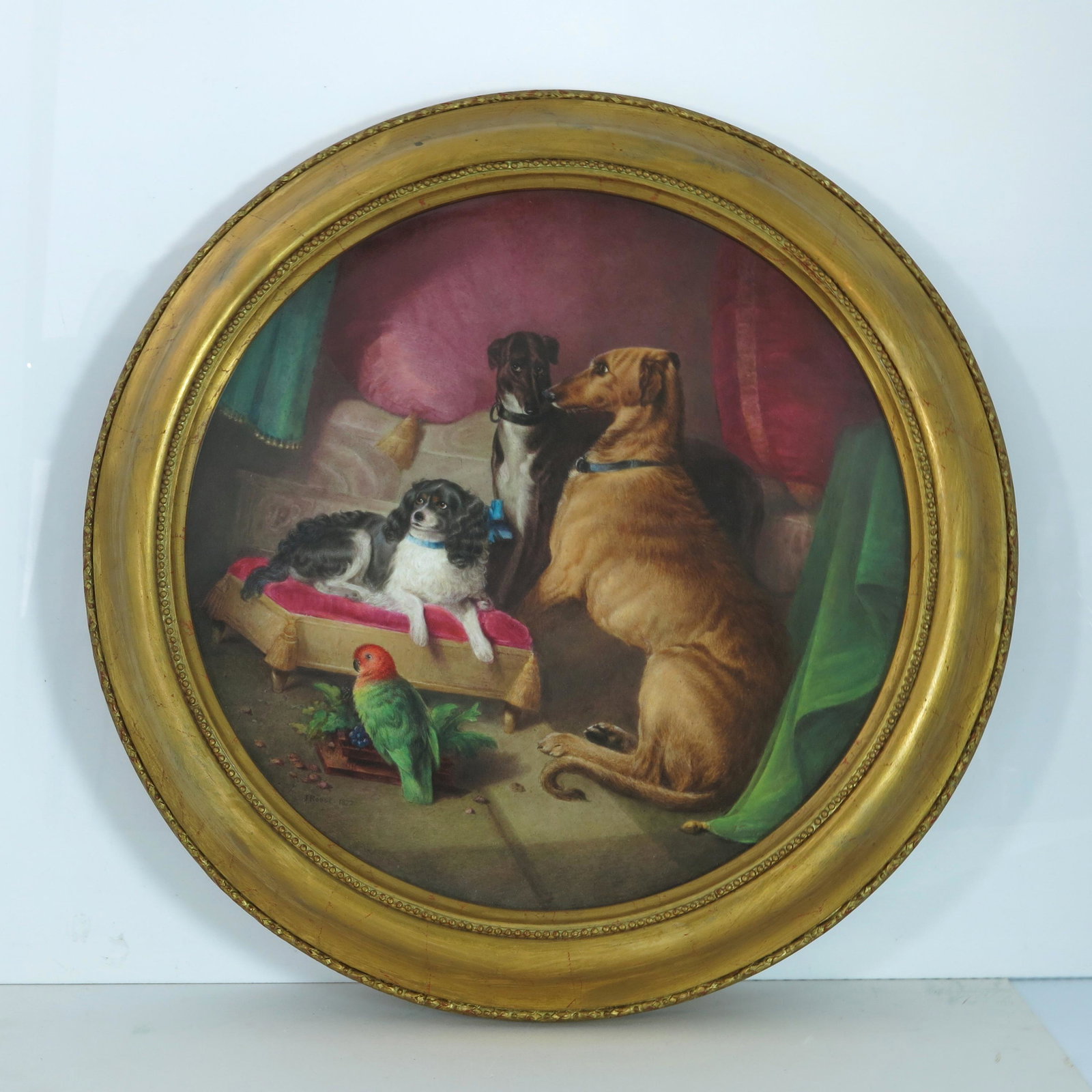 An English porcelain circular plaque, pa (1 of 3)