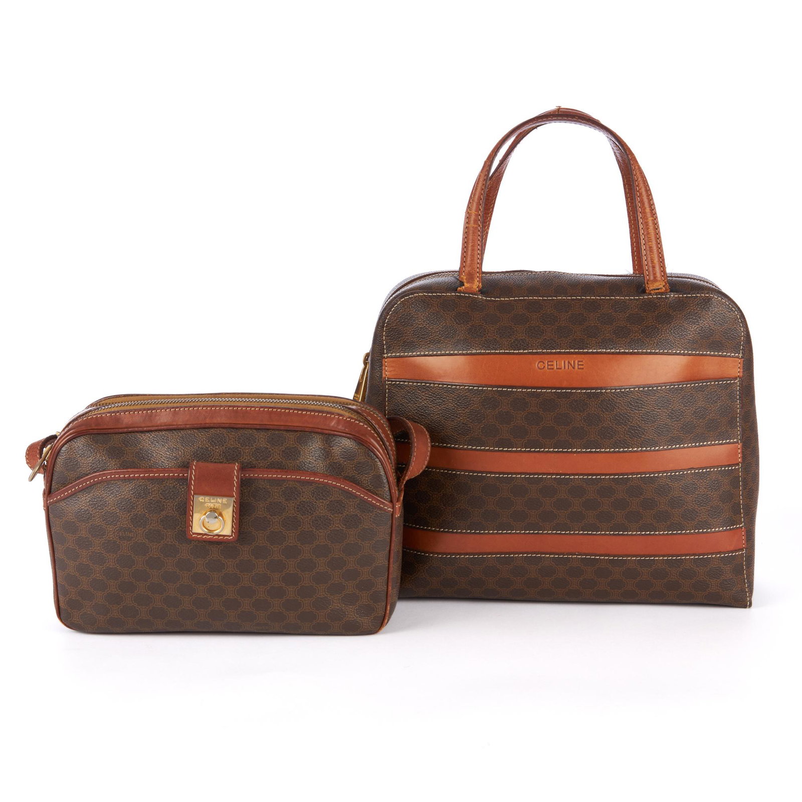 Celine, two vintage macadam handbags, bo (1 of 1)