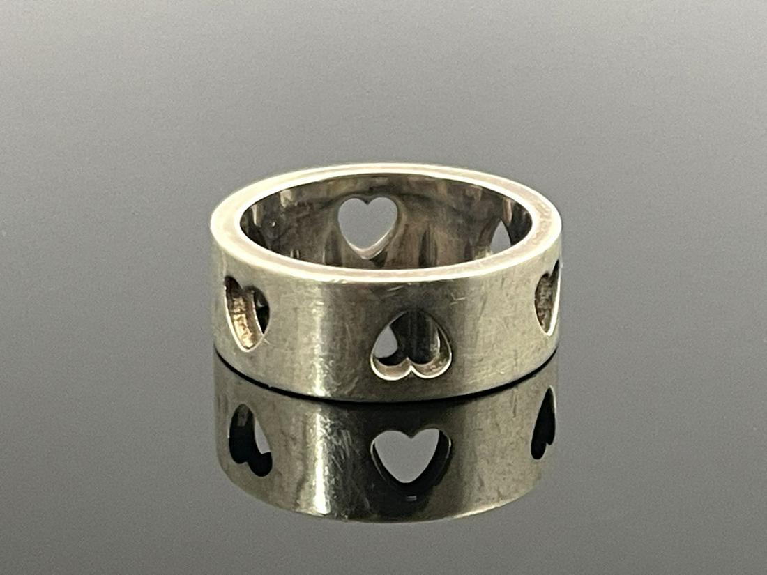 Tiffany and Co., a Modernist silver ring (1 of 3)