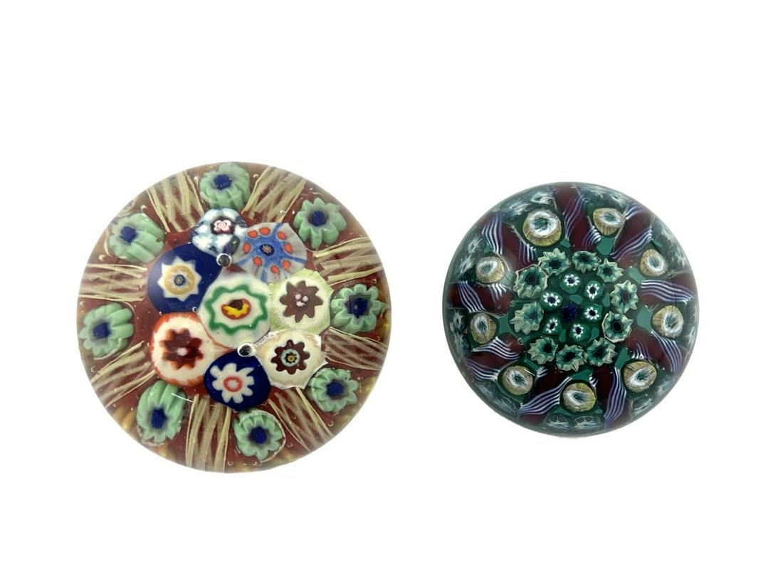 Strathearn, two millefiori glass paperwe (1 of 3)